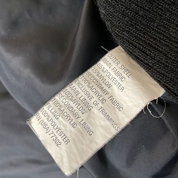 Zara Woman Lightweight Puffer Coat Jacket Black & Tan Size Small - Picture 9 of 9